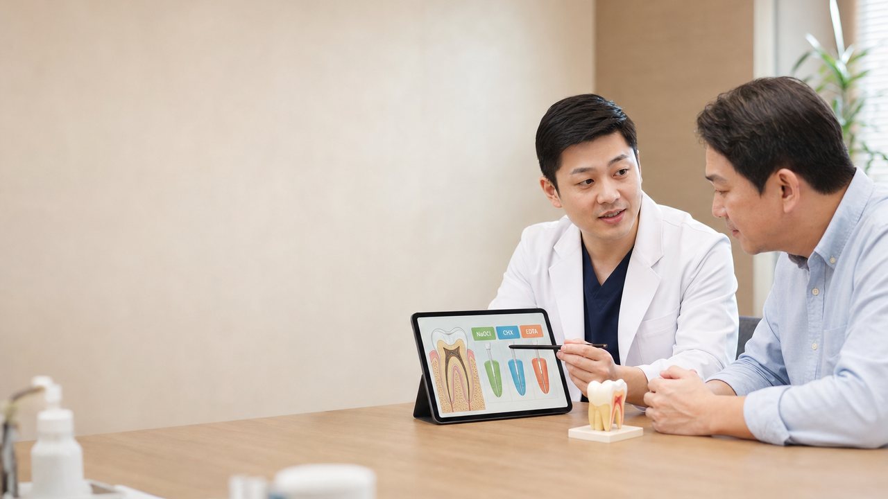 根管治療時醫生為什麼要換來換去三種藥水？NaOCl、CHX、EDTA 國外最新研究這樣比